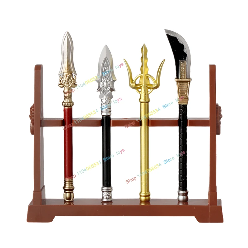 MOC держатель инструментов Строительные блоки Средневековый солдат Рыцарь