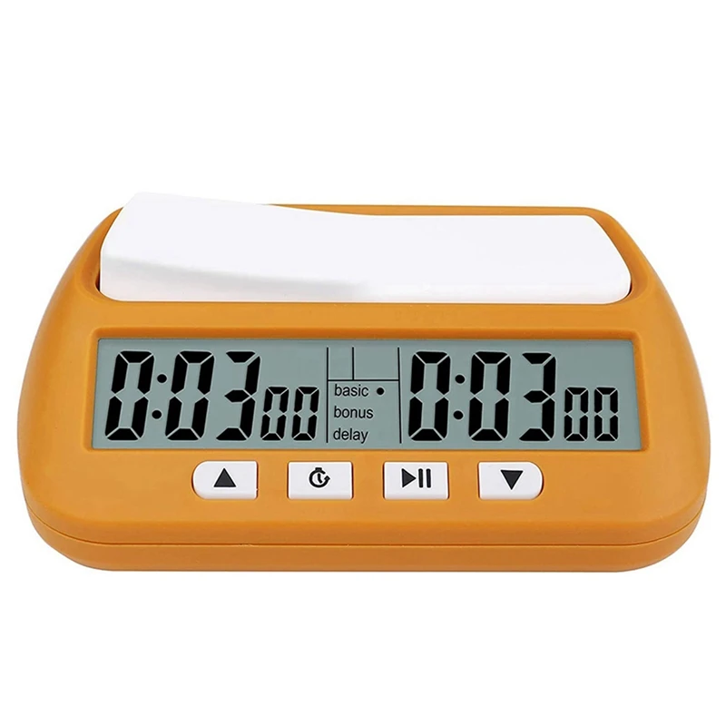 4X Chess Clock, Digital Chess Timer & Game Timer, 3-In-1 Multipurpose Portable Professional Clock Yellow