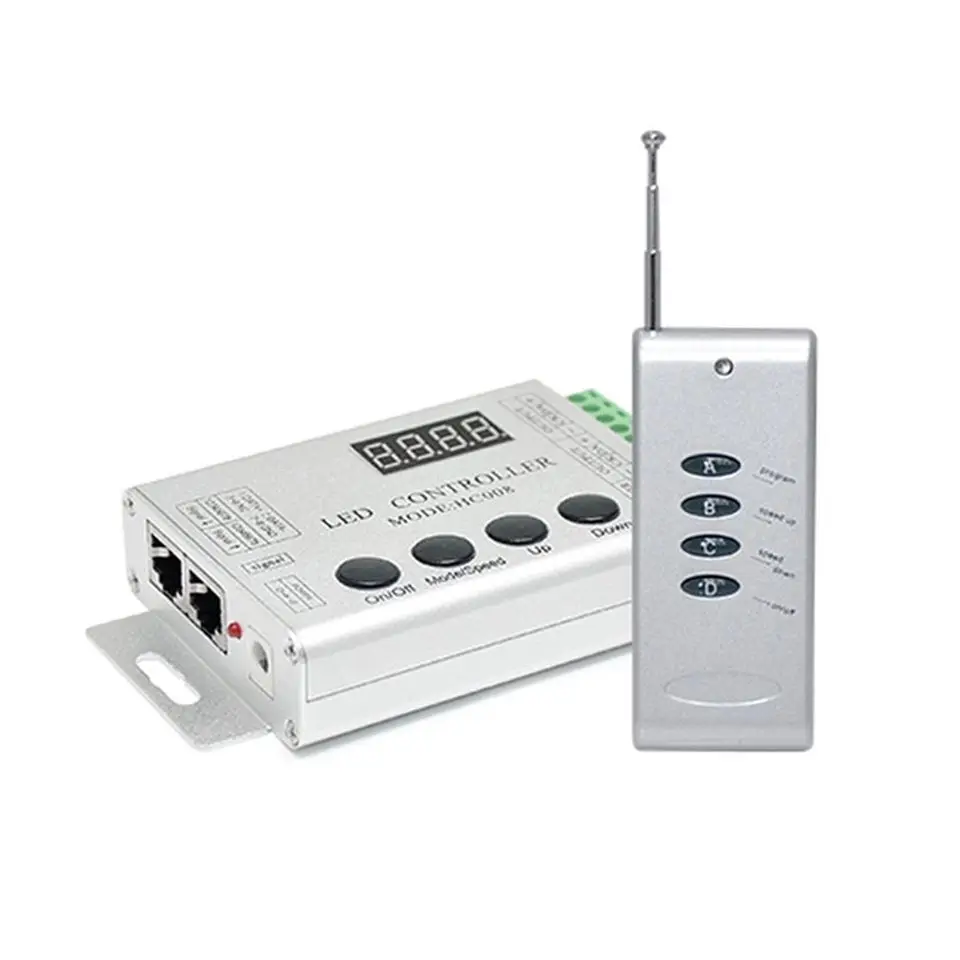

HC008 Programmable Controller, 133 Effect Mode RGB Controller RF Control 2048 LED Pixel Controller For WS2811 WS2812