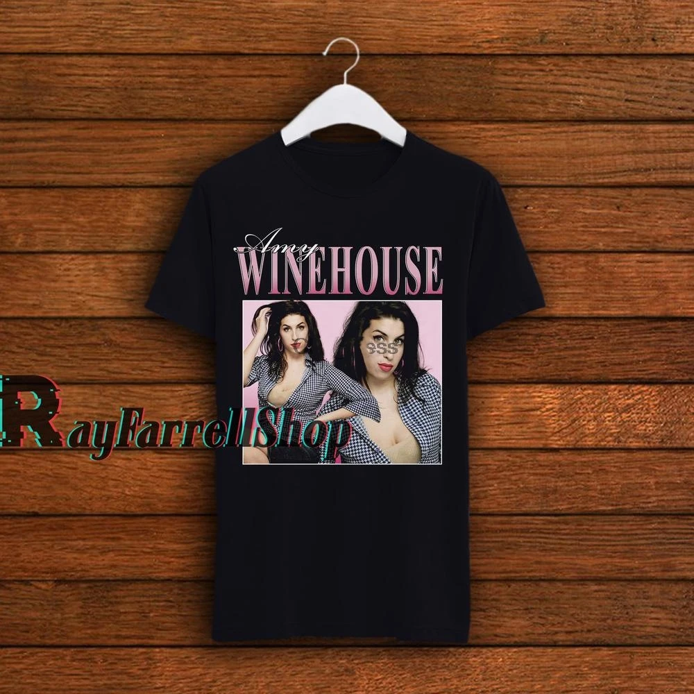 

Amy Winehouse Rap Hip Hop 90S Retro Homage Vintage T Shirt New Casual Black Men Women T Shirt Rf06