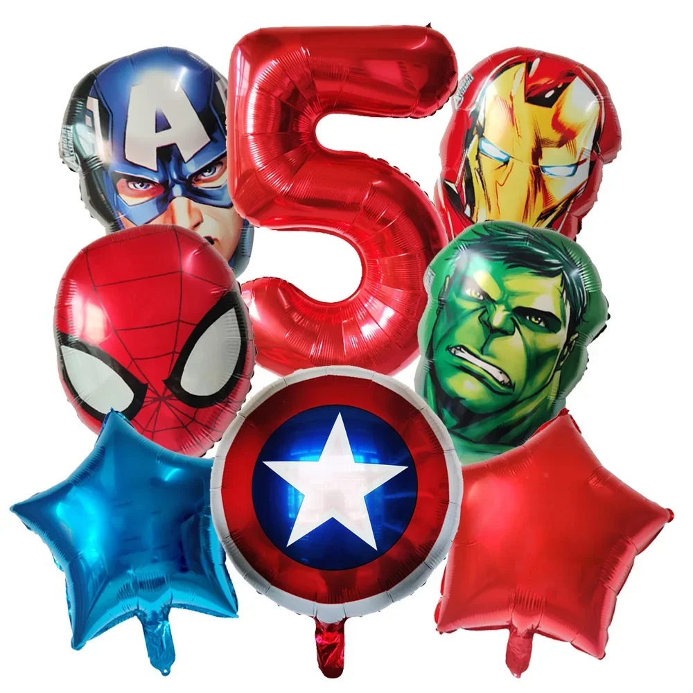 8 шт. голова персонажа из мультфильма 32 дюйма воздушный шар фольги на день