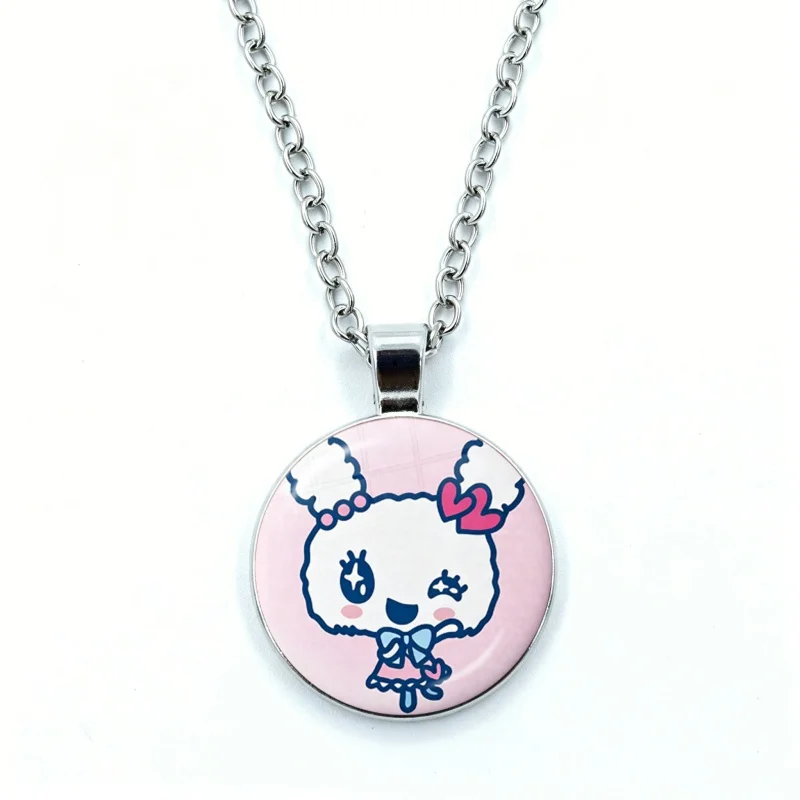 Фото Ожерелье T-Tamagotchi M-Mametchi для женщин, ювелирное изделие, подвеска из кабошонного стекла, модное хрустальное ожерелье оптом №2