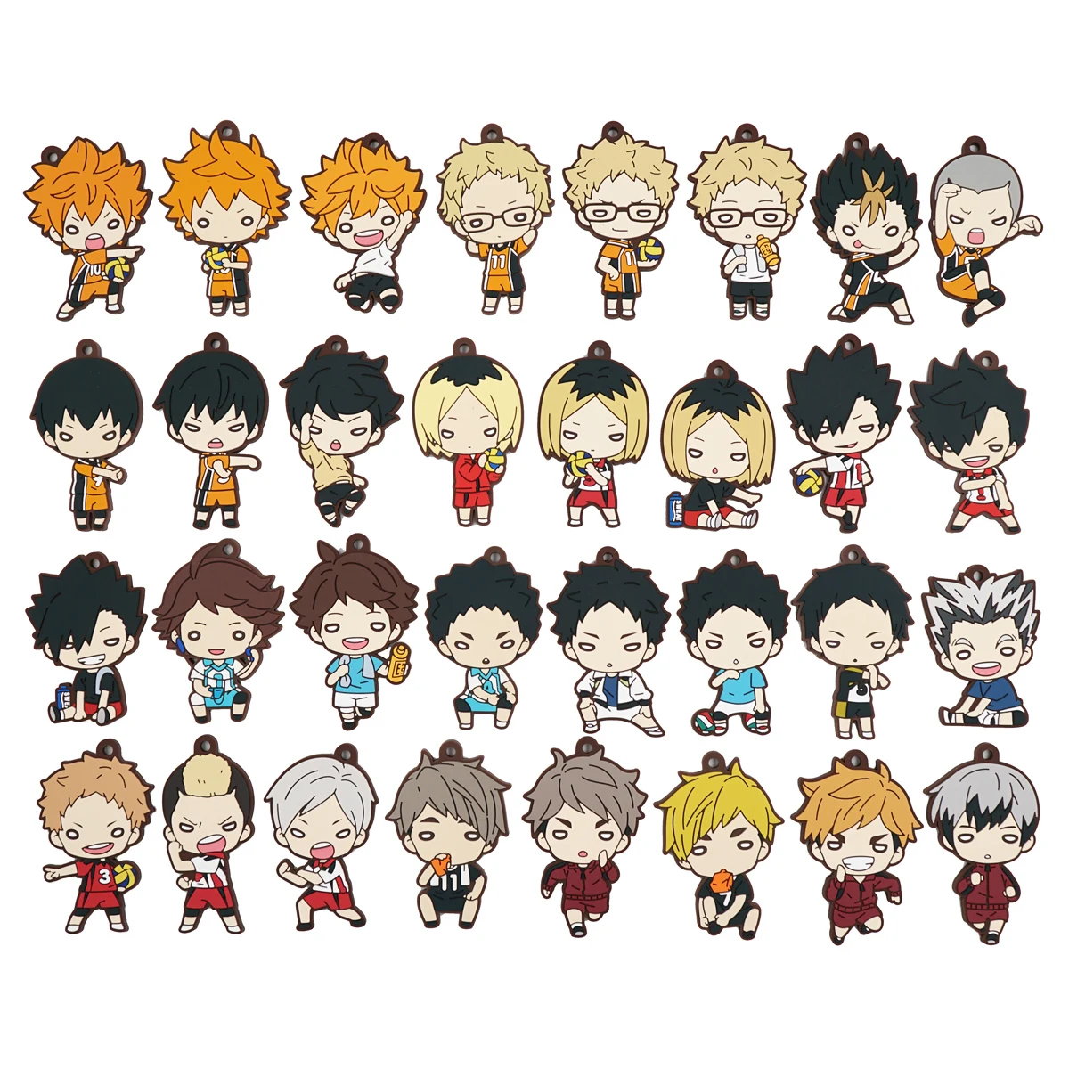 Haikyuu! Аниме Kageyama Kozume Kenma Kuroo Tetsurou Kooshi miya atsumu резиновый брелок