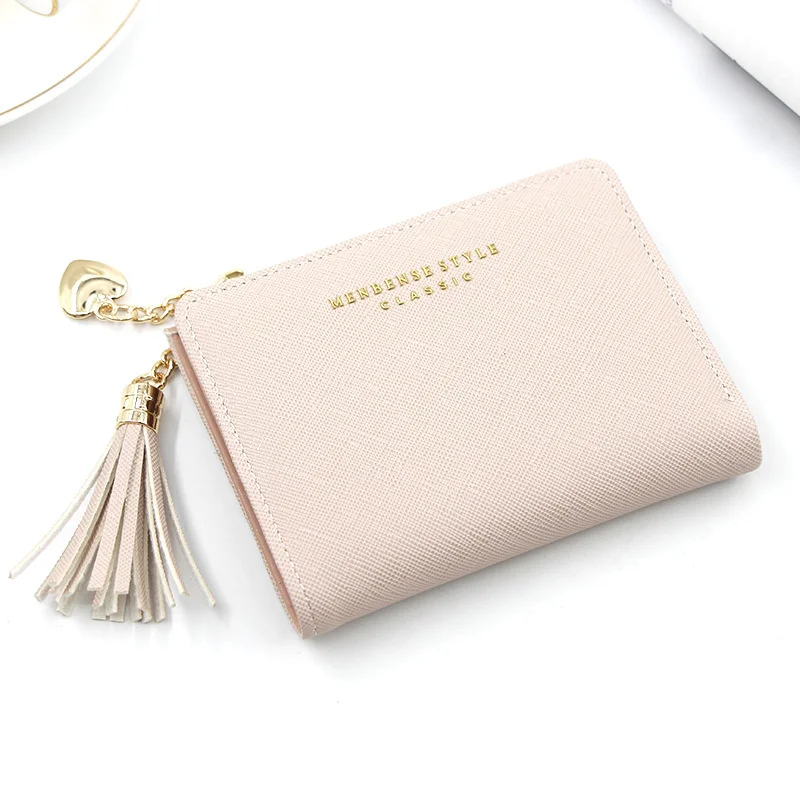 

2023 Tassel Women Wallet Small Cute Wallet Women Short Leather Women Wallets Zipper Purses Portefeuille Female Purse Clutch