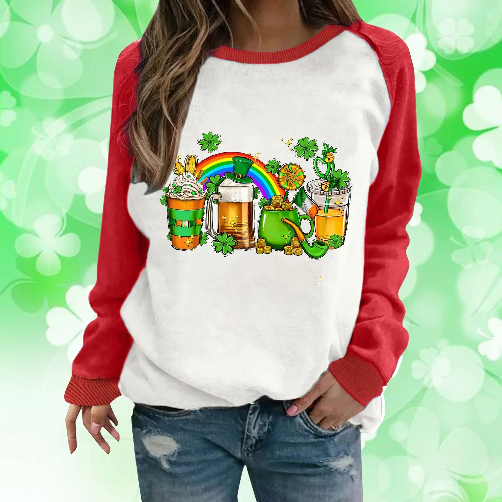 

Женский Повседневный пуловер с длинным рукавом и круглым вырезом