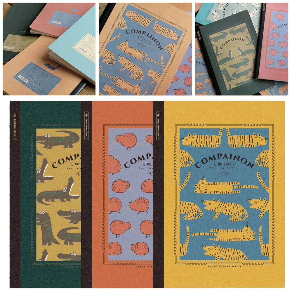 

Блокнот B5 с рисунком животных и птиц, записная книжка в стиле ретро