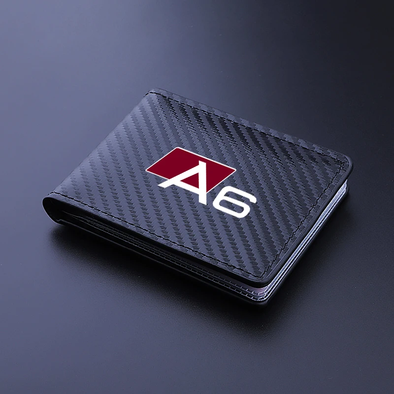 

Carbon Fiber Driver License Holder Cover Car Driving Cover ID Pass Case For Audi A3 A4 A5 A6 A7 Q3 Q5 Q7 Q8 Car Accessories