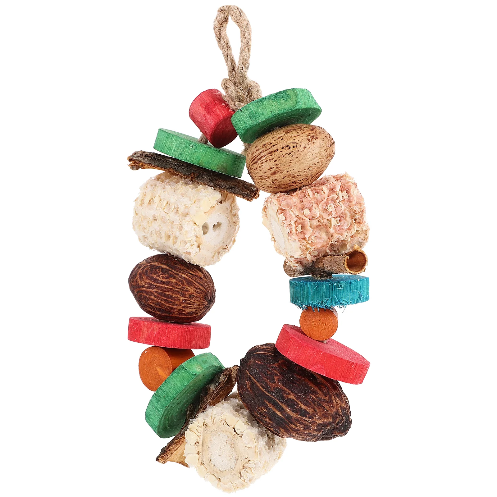 

Bird Chew Toy Toys Birds Biting Foraging Parakeet Wear-resistant Parrot Wooden Interesting Ornament