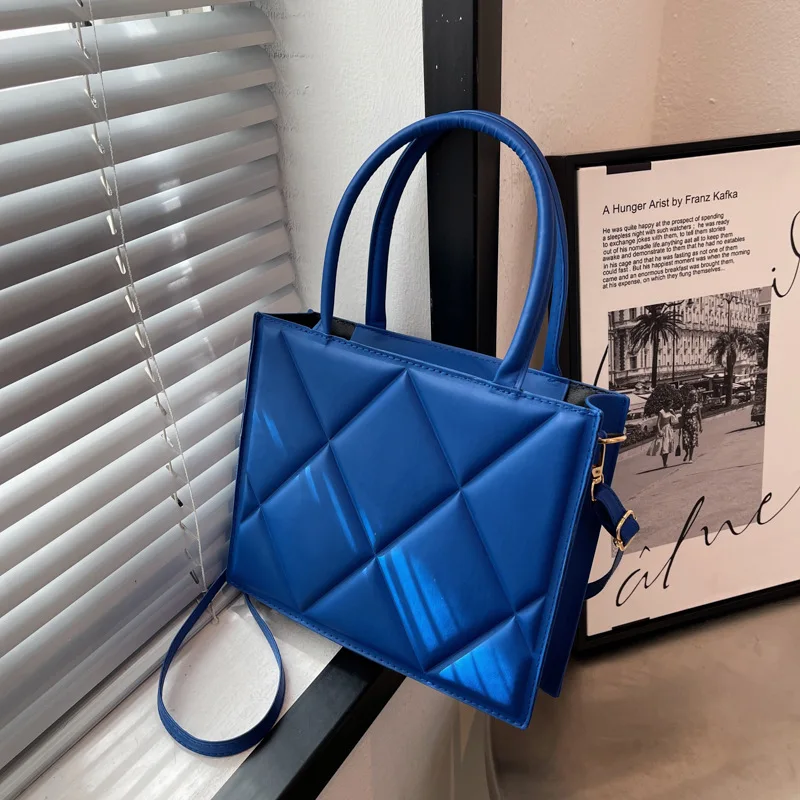 

2022 New Spring Women Shoulder Bag Trendy Plaid Pu Leather Crossbody Bags Fashion Ladies Handbags Brand Designer Top Handle Bag