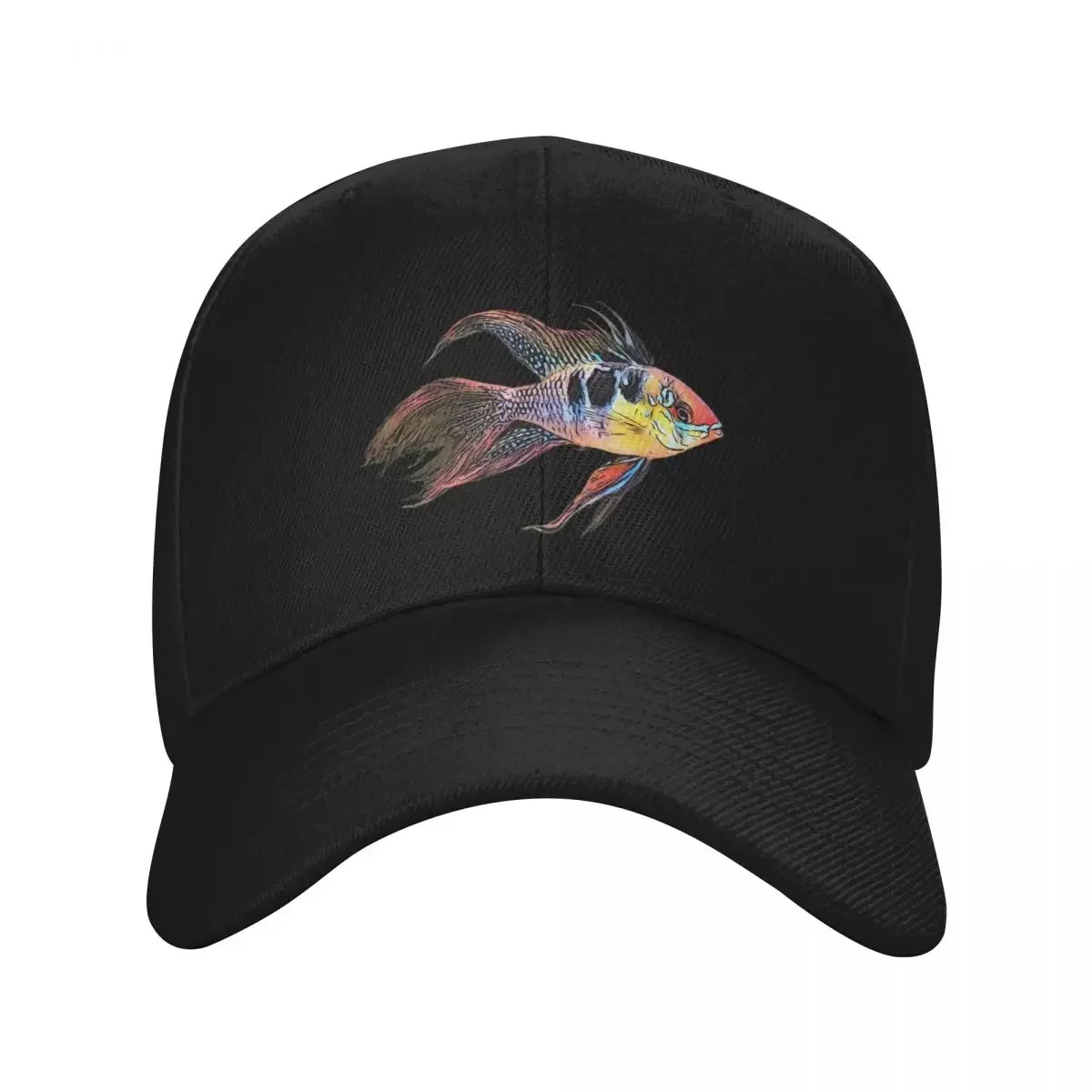 Фото Бейсболка German Blue Ram Cichlid 2026, шляпа-дерби, кепка для папы, зимняя шапка, роскошная женская и мужская шапка №1