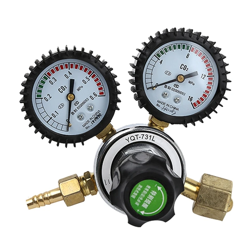 

J2FB CO2 Regulator Mini Pressure Gauge CO2 Gauges Pressure Reducer Compact Size Measuring Range 0-30MPa Easy Installation