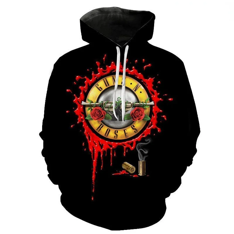 

Guns N Roses Hoodies Hip Hop Trendyol Men Sweatshirt Casual Long Sleeve Tops Oversized Hoodie Pullover Sweat-shirt Streetwear