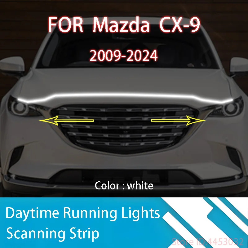 

Для Mazda CX-9 2009-2022, улучшенная лампа для дневных ходовых огней, диагностика запуска автомобиля, руководство по DRL, декоративная лампа 12 В