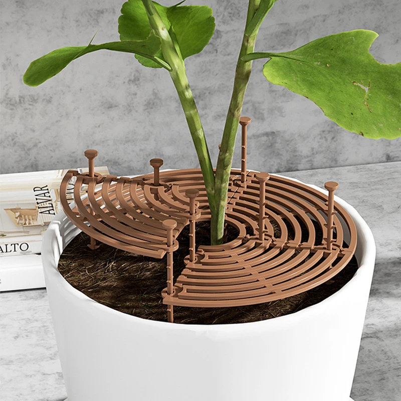 

1PC Plant Pot Soil Guard With Nails Plant Pot Grid Flower Pot Cover Baby Safety Mouse Garden Home Plant Protector Repel Cats