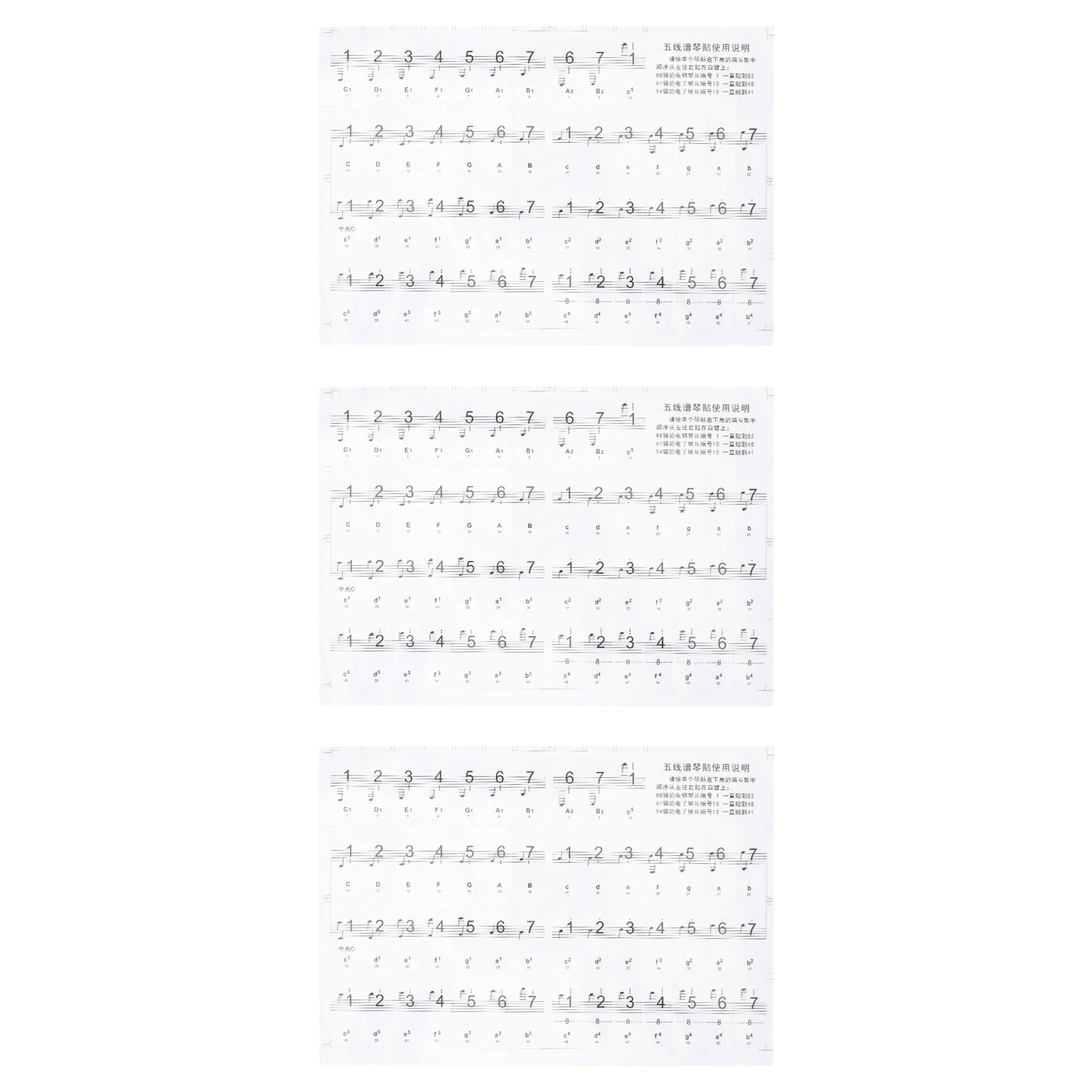 

Piano Stickers Keyboard Sticker Note Key Supplies Music Labels Decals Letter Keyboards Electronic Transparent Instrument Stool