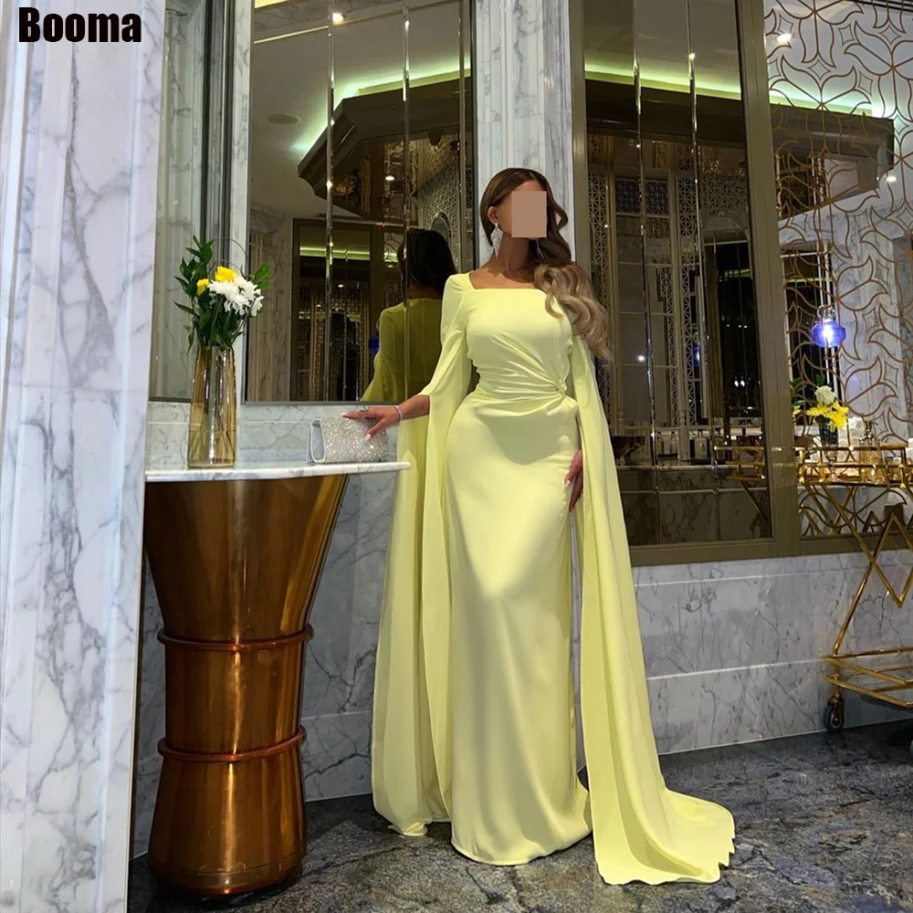 

Booma 2023 Prom Dress A-Line Evening Dresses Long Sleeves Women Formal Prom Party Gowns Saudi Arabic Event Evening Gown