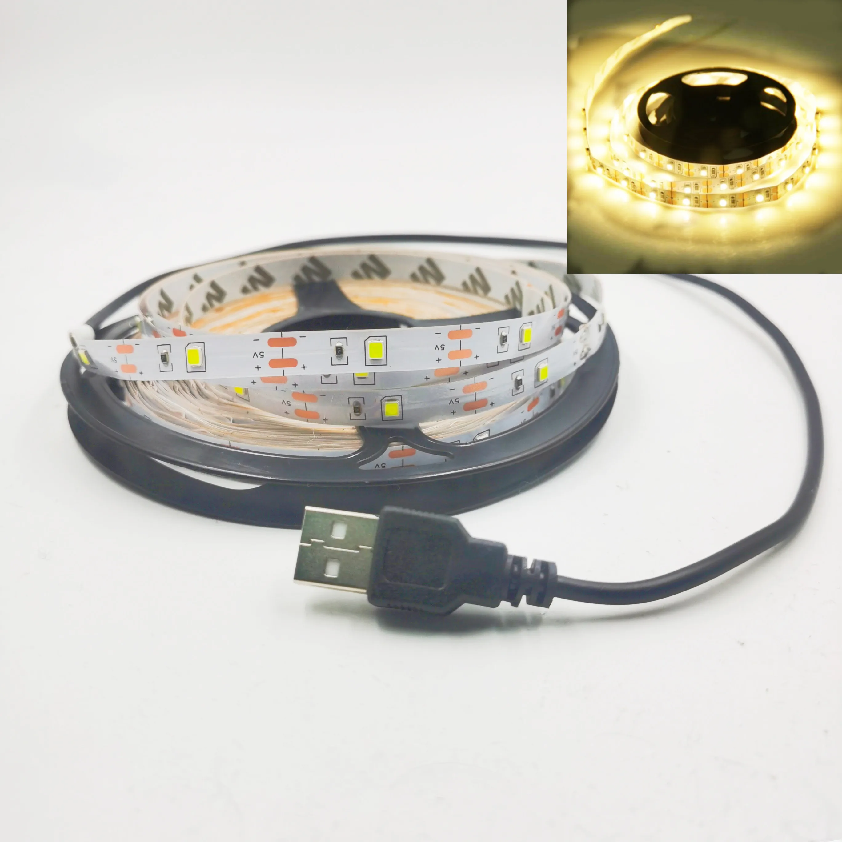 

DC 5V USB 1M 2M 3M 4M 5M 10M 15M Светодиодные ленты 2835 Белая теплая белая светодиодная лента ТВ Фоновое освещение Лента для домашнего декора Лампа