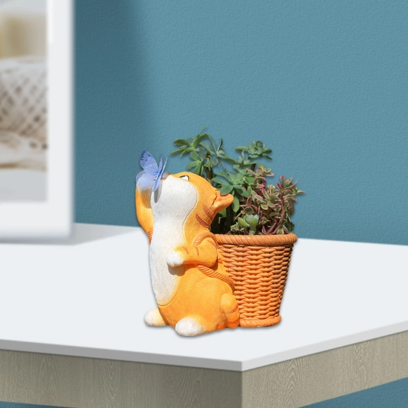 Милый кот форма для эпоксидной смолы держатель ручки горшок силиконовая