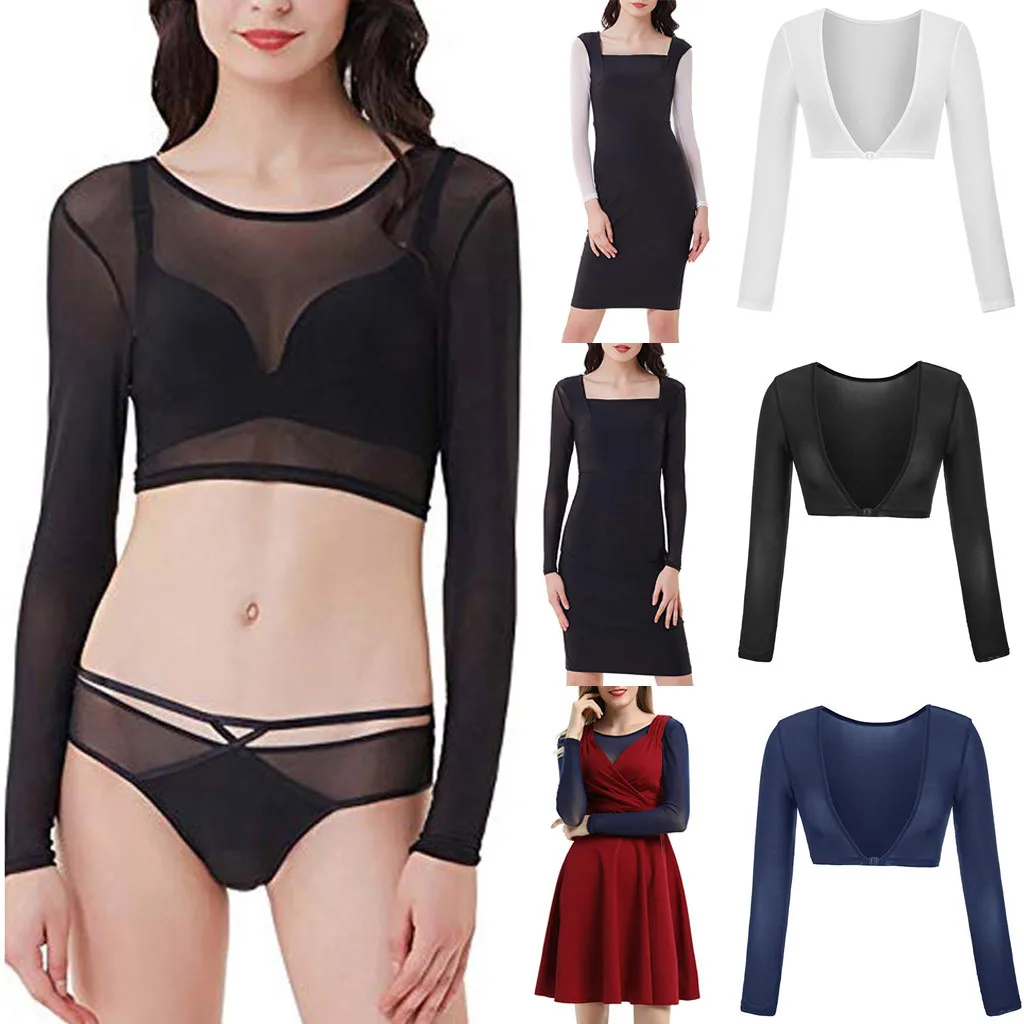 Женская бесшовная утягивающая блузка облегающая черного и белого цветов |