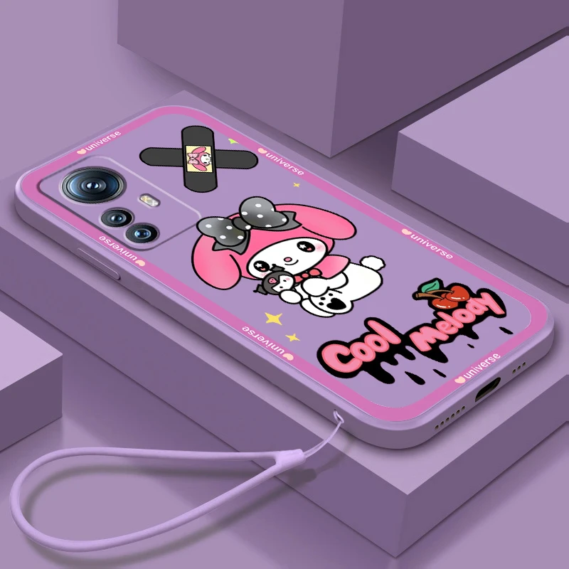 

Phone Case For Xiaomi Mi 12T 12S 12 12X 11i 11T 11 10 10S 10T Pro Lite Ultra 5G Melody Sanrio Art Cute Anime Liquid Rope Funda