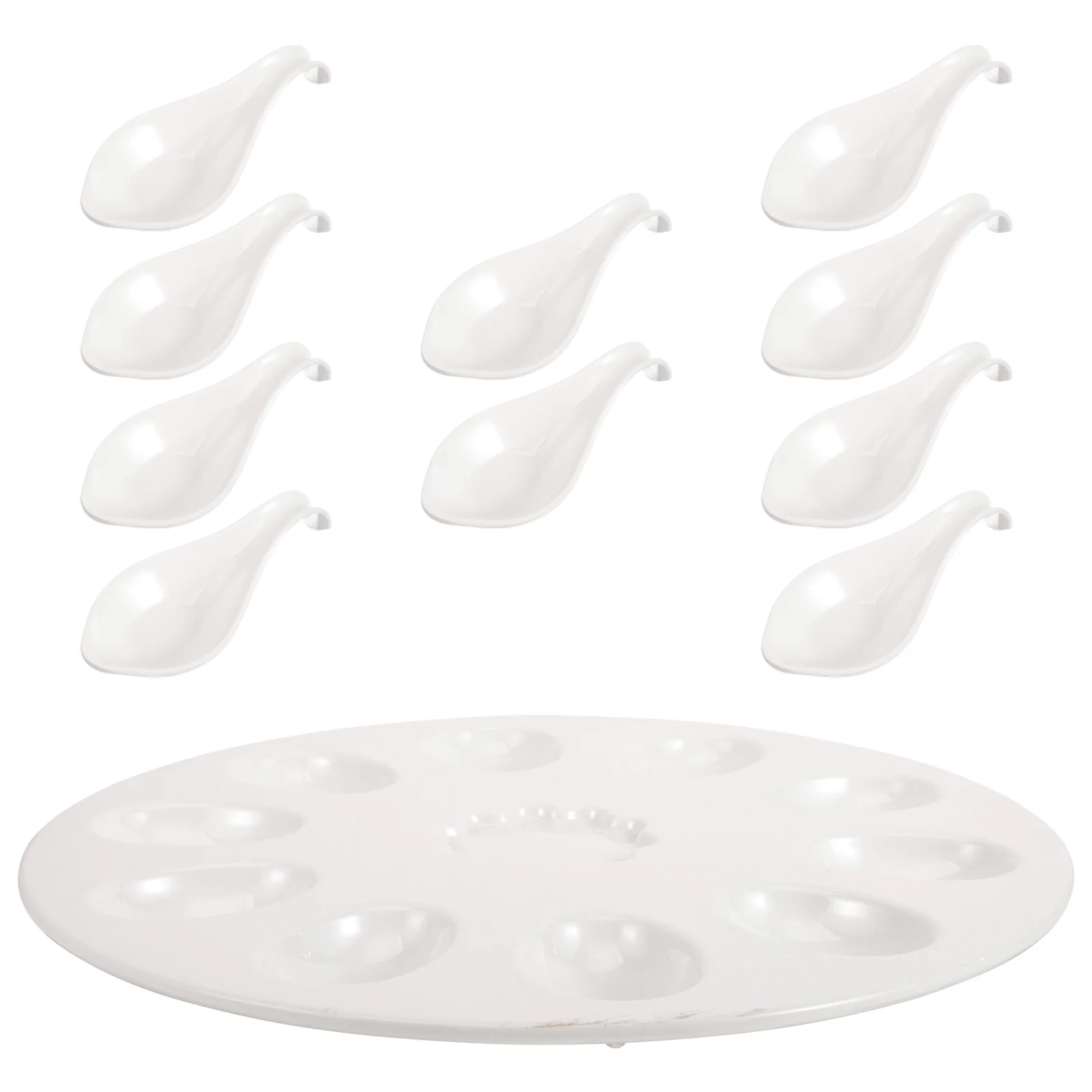 

Hot Pot Tableware Shabu-shabu Plate Deviled Egg Trays Spoons Party Flatware Kitchen Dish Utensil Serving Plates Side