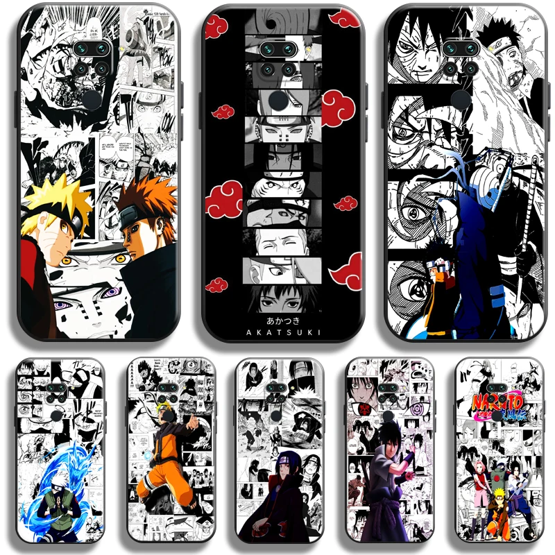 

Naruto Akatsuki Comics For Xiaomi Redmi Note 9 Pro Redmi Note 9 9T 5G Phone Case Soft Liquid Silicon Funda Coque Carcasa