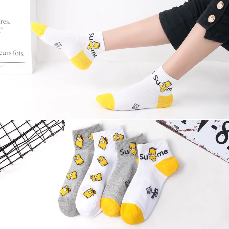 

Simpsons Cartoon Anime Funny Socks Men Hip Hop Print Novelty Crazy Sokken Hip Hop Unisex Comfortable Skateboard Happy Meias