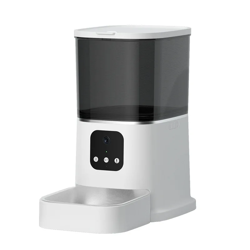 

PawPartner Automatic Cat Feeder 6L Smart Dog Dispenser Voice and Video Recording HD 1080P Camera Night Vision WiFi Enabled App