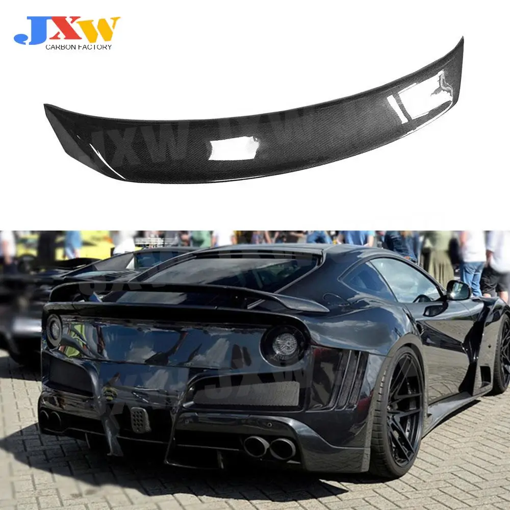

Carbon Fiber Rear Bumper Lip Chin Spoiler Wing for Ferrari F12 Berlinetta 2013-2016 FRP Black Auto Car Stylimg Decoration