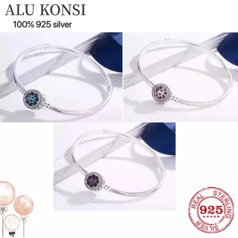 

New Hot Sale Real 100% 925 Sterling Silver pan bracelet Magic Land Series Charms Bangle For Women Fit Original DIY Charm Jewelry