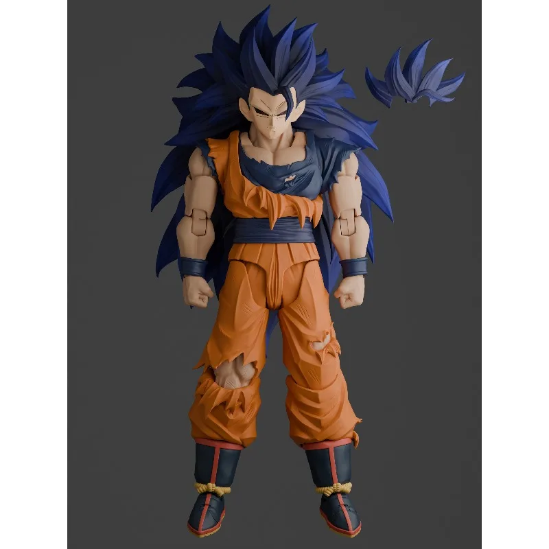 Фото В НАЛИЧИИ Оригинальный продукт NS Studio Dragon Ball Super Saiyan 3 Goku Orange NS004 NS005 Battle Damaged Action Figure №4