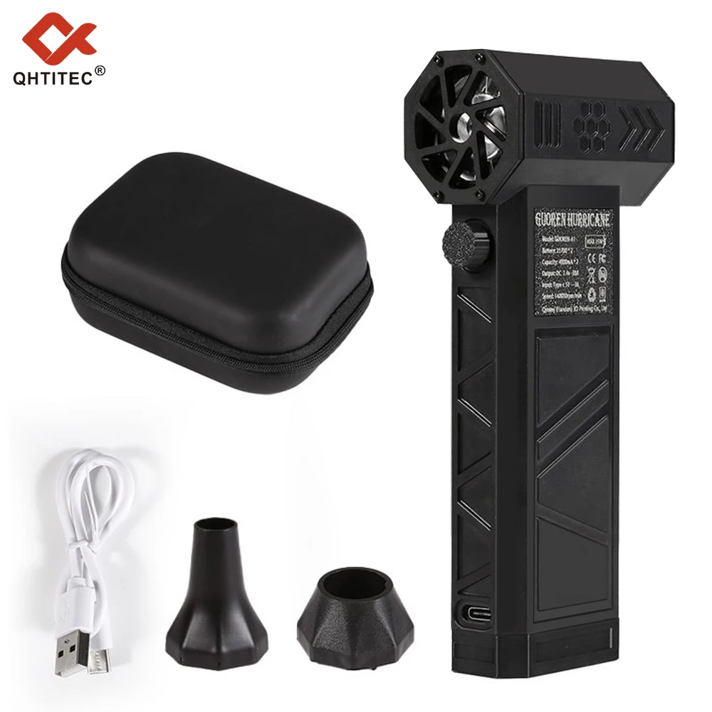 

Мини-мощный воздуходувка 140000 RPM 52 м/с бесщеточный двигатель портативный турбоструйный вентилятор аккумуляторная воздуходувка для автомобильных листьев