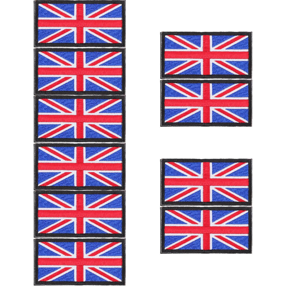

10 Hats States British Flag Patch On Patch Decorative Flag Patch for Clothing Sewing Backpack