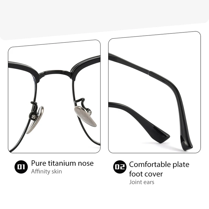 Оправа для очков Мужская титановая полная 9017