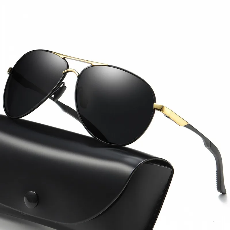 

Men Polarized Sunglasses Aviation Rays Brand Designer Pilot Male Driving Sun Glasses UV400 Spring Hinge Is Comfortable To Wear