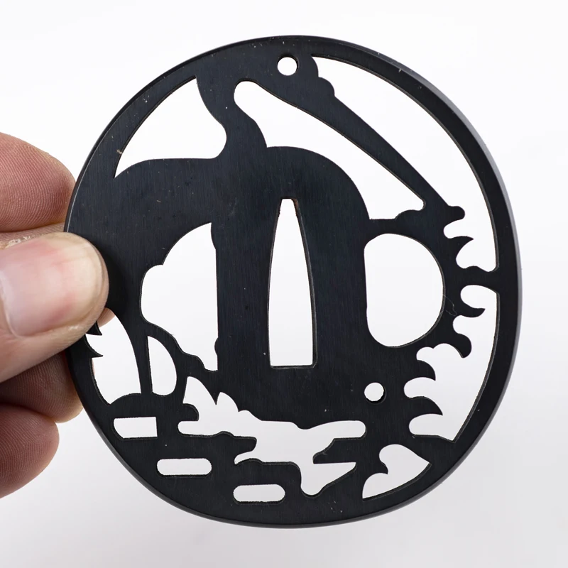 Полая защита Цуба на тему крана для настоящей японской Самурайской Катаны меч