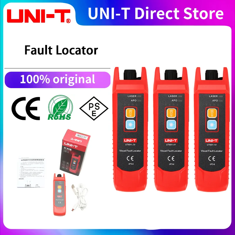 

UNI-T UT691 Visual Fault Locator 15km Optical Fibe Test Pen Light Pen Light Pen Red Light Source Tester