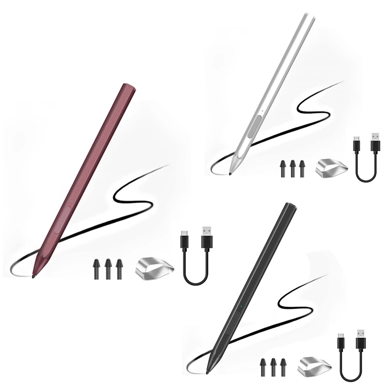 Stylus Pen Magnetic For Surface Pro 3/4/5/6/7 X Go 2 Book Latpop 4096 Levels Pressure Palm Rejection