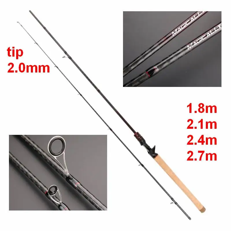 

ZZ294 M быстрая X завернутая 1,8 м 2,1 М 2,4 М 2,7 м мощная удочка для спиннинга с высокоуглеродистым наконечником диаметром 2 мм хорошее качество
