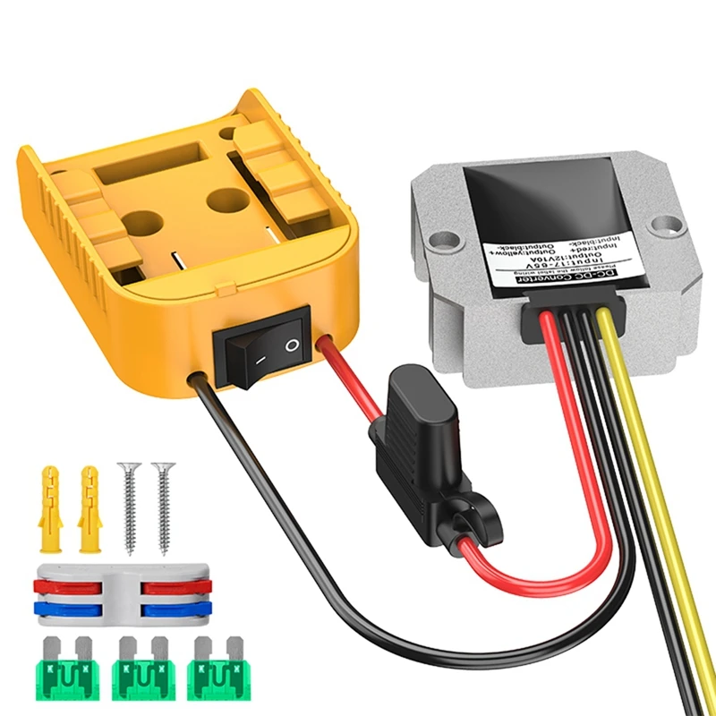 Адаптер литиевой батареи Dewalt серии DCB 18 в/20 в + быстрое понижающее устройство (12 В 10