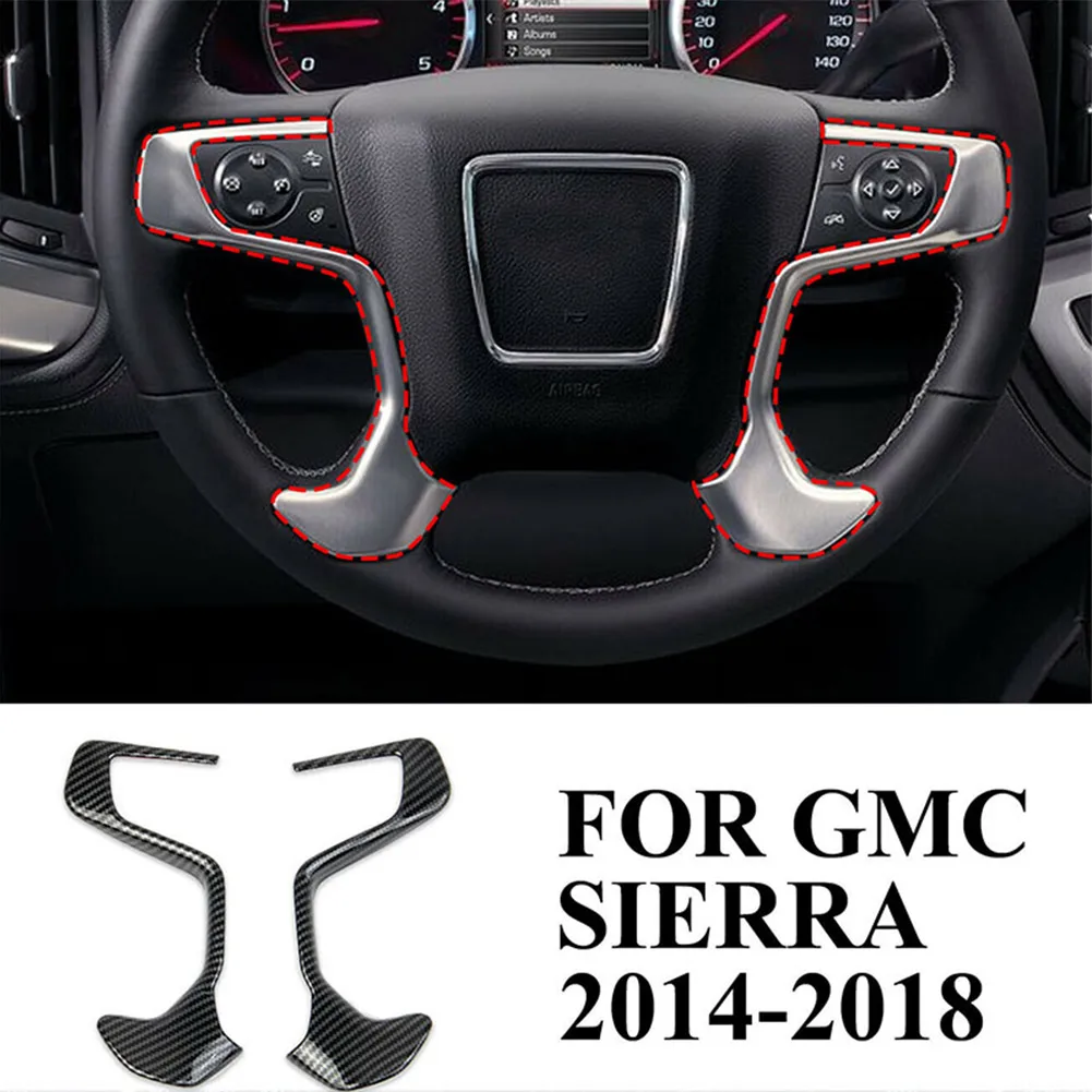 

2 шт., декоративные наклейки на руль автомобиля GMC Sierra 2014-2018