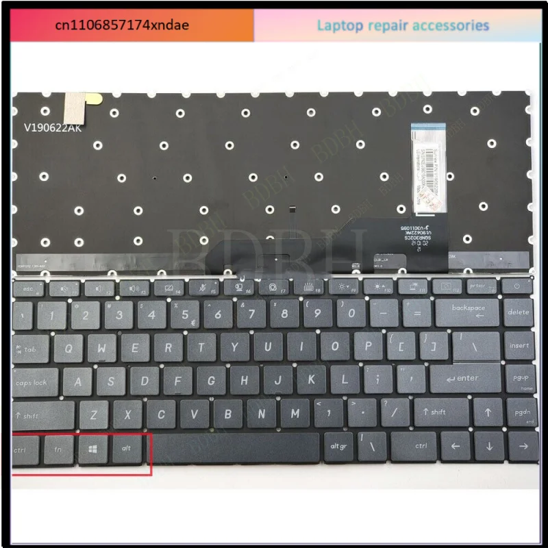 Клавиатура с подсветкой для ноутбуков MSI Modern 15 A4M MS-155K, Modern 15 A5M MS-155L (США) (art.: 3920d8a057d62) - 3920d8a057d62