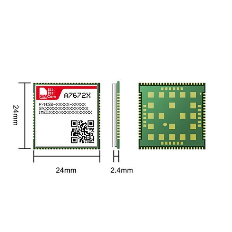 

SIMCOM A7672E LTE Cat1 module with GPS for Europe LTE-FDD B1/B3/B5/B7/B8/B20 GSM 900/1800MHz compatible with SIM7000/SIM7070