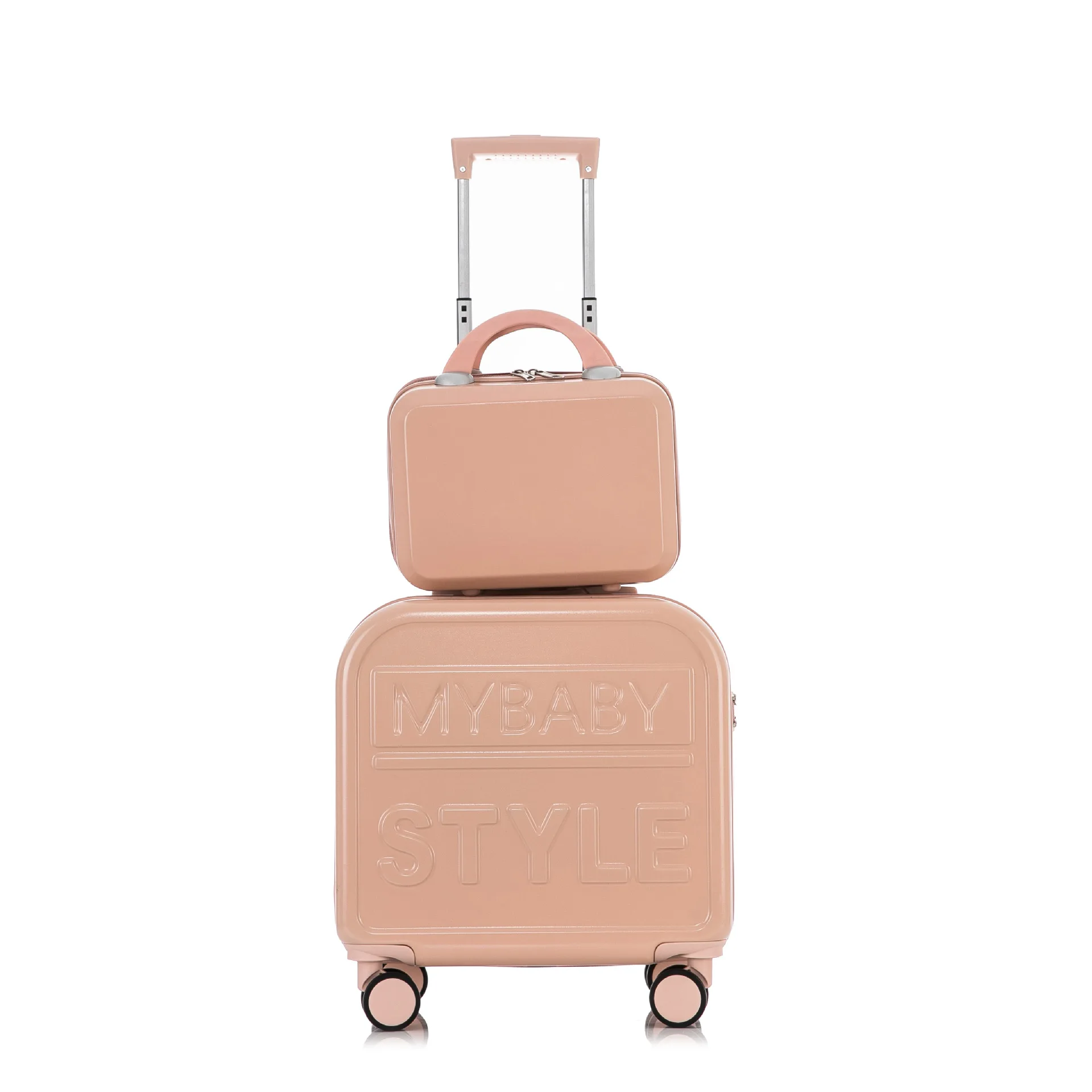 Candy Color Sweet Brand Designer Suitcase Women Carry On Luggage Trolley Case PC Rolling Spinner Wheels TSA Lock Free Cover