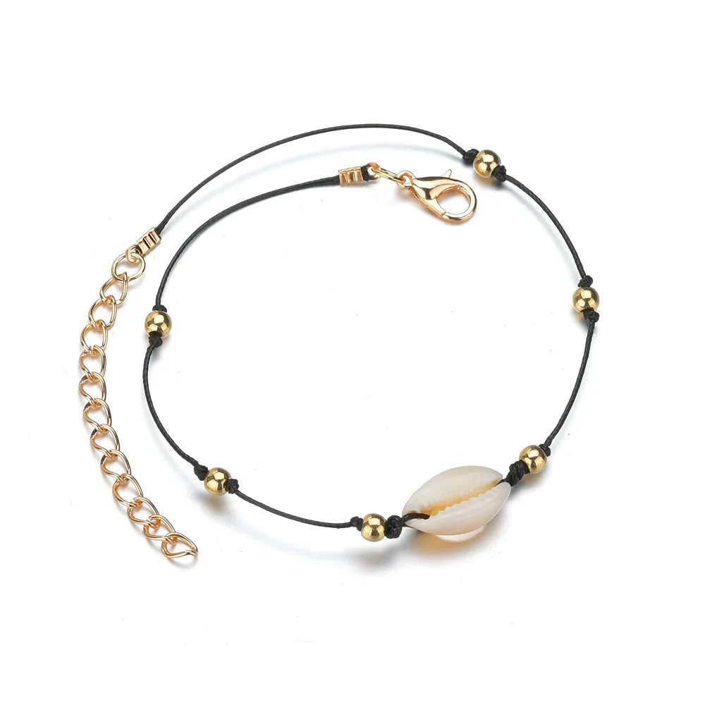 

PTQASP Handmade Natural Sea Shell Anklets Bohemia Tassel Foot Chain Ankle Bracelets for Women Summer Sandal Barefoot Jewelry