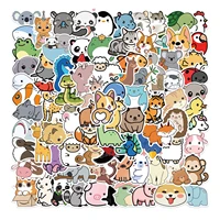 50 pcs animals stickers cute cartoon sticker anime pack for skateboard phone guitar car laptop bicycle fridge kid toys