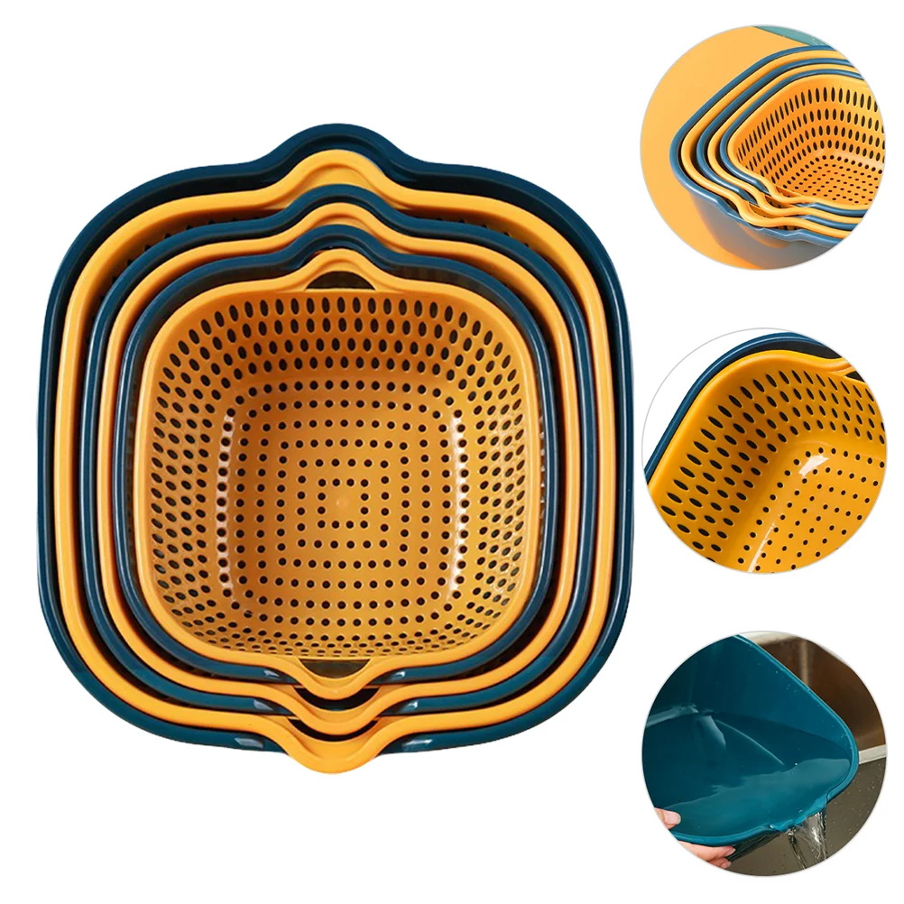 

Drain Basket Food Strainer Kitchen Gadgets Supplies Sink Washing Baskets Fruit Holder Draining Support