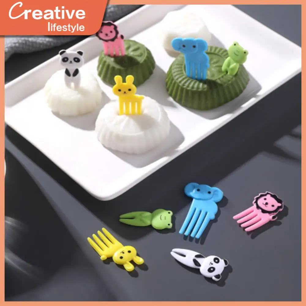 

Portable Animal Shape Fruit Fork Toothpick Mini Dessert Forks Fork Cute Cartoon