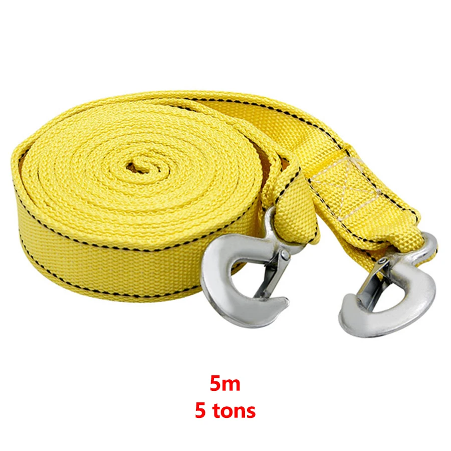 

Универсальный Мощный Буксировочный Трос На 5 Тонн С Крюками Для Эвакуации Автомобиля, Дорожной Помощи И Автосервиса