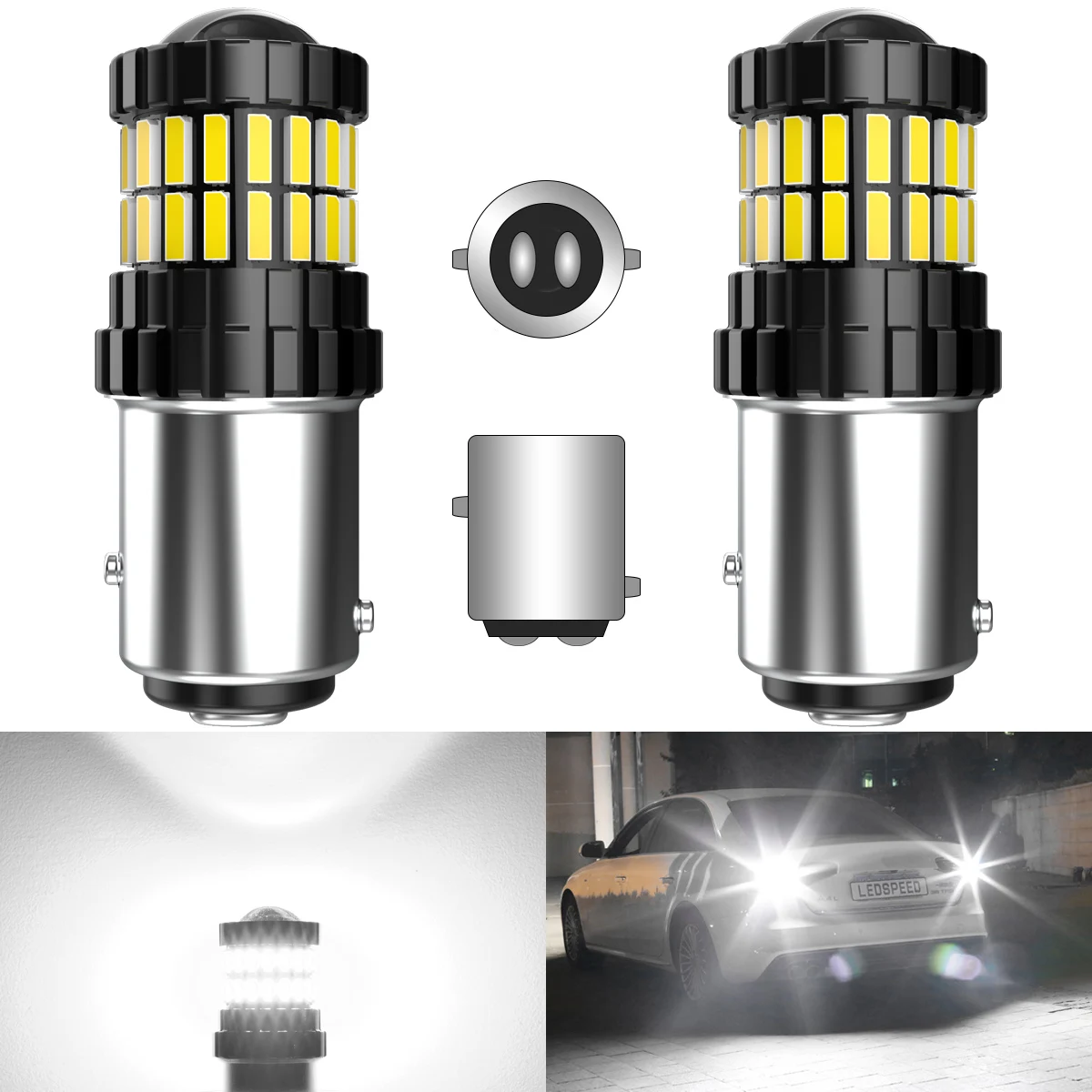 

Светодиодная Автомобильная стоп-лампа Katur, 2 шт., 1157, BAY15D, P21/5 Вт, двухконтактные стоп-сигналы, красные, белые, оранжевые/Янтарные 12 В, DC лм